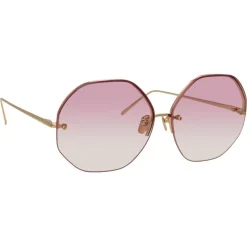 Linda Farrow - 567 C10 Oversized Sunglasses - Light Gold - Linda Farrow Eyewear - Avvenice