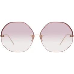 Linda Farrow - 567 C10 Oversized Sunglasses - Light Gold - Linda Farrow Eyewear - Avvenice