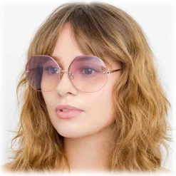 Linda Farrow - 567 C10 Oversized Sunglasses - Light Gold - Linda Farrow Eyewear - Avvenice