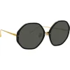 Linda Farrow - 901 C1 Oversized Sunglasses - Black - Linda Farrow Eyewear - Avvenice