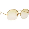 Linda Farrow - 567 C8 Oversized Sunglasses - Yellow Gold - Linda Farrow Eyewear - Avvenice