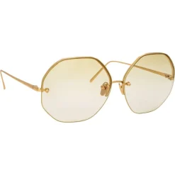 Linda Farrow - 567 C8 Oversized Sunglasses - Yellow Gold - Linda Farrow Eyewear - Avvenice