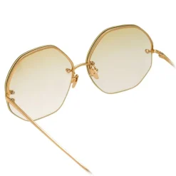 Linda Farrow - 567 C8 Oversized Sunglasses - Yellow Gold - Linda Farrow Eyewear - Avvenice