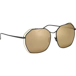 Linda Farrow - 350 C8 Oversized Sunglasses - Gold - Linda Farrow Eyewear - Avvenice