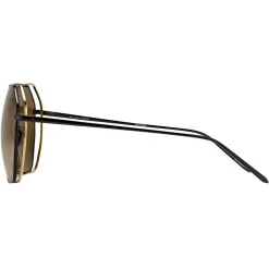 Linda Farrow - 350 C8 Oversized Sunglasses - Gold - Linda Farrow Eyewear - Avvenice