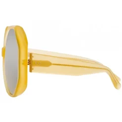 Linda Farrow - 780 C5 Oversized Sunglasses - Yellow - Linda Farrow Eyewear - Avvenice