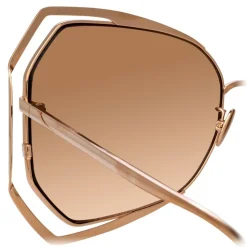 Linda Farrow - 695 C3 Oversized Sunglasses - Rose Gold - Linda Farrow Eyewear - Avvenice