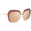 Linda Farrow - 578 C3 Oversized Sunglasses - Copper - Linda Farrow Eyewear - Avvenice