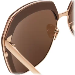 Linda Farrow - 578 C3 Oversized Sunglasses - Copper - Linda Farrow Eyewear - Avvenice
