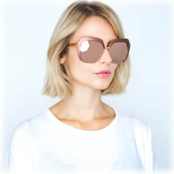 Linda Farrow - 578 C3 Oversized Sunglasses - Copper - Linda Farrow Eyewear - Avvenice