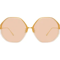 Linda Farrow - 901 C6 Oversized Sunglasses - Peach - Linda Farrow Eyewear - Avvenice