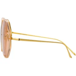 Linda Farrow - 901 C6 Oversized Sunglasses - Peach - Linda Farrow Eyewear - Avvenice