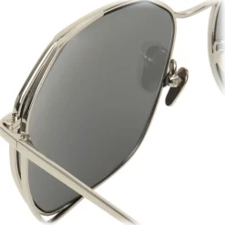 Linda Farrow - 350 C12 Oversized Sunglasses - White Gold - Linda Farrow Eyewear - Avvenice