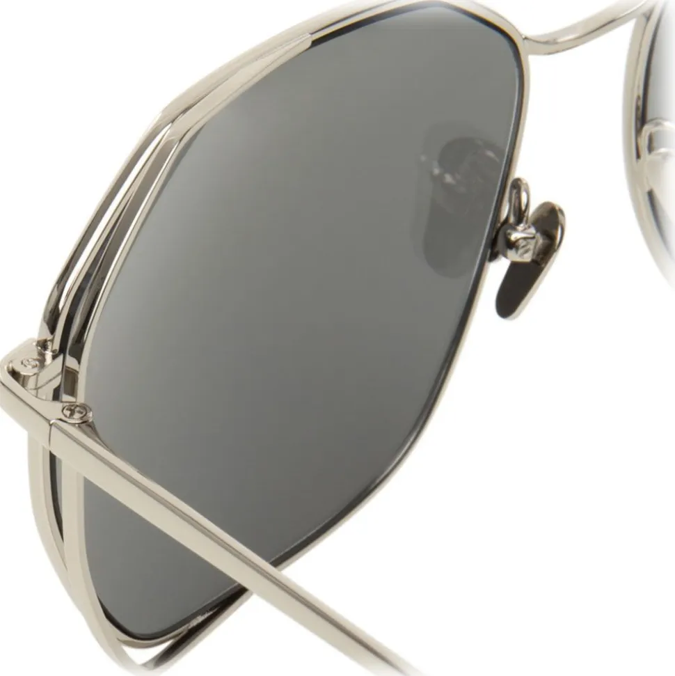 Linda Farrow - 350 C12 Oversized Sunglasses - White Gold - Linda Farrow Eyewear - Avvenice