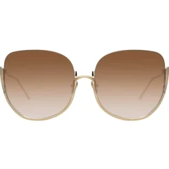 Linda Farrow - 847 C6 Oversized Sunglasses - Light Gold - Linda Farrow Eyewear - Avvenice