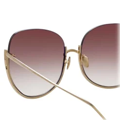 Linda Farrow - 847 C6 Oversized Sunglasses - Light Gold - Linda Farrow Eyewear - Avvenice