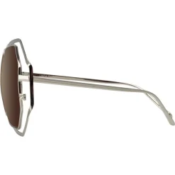 Linda Farrow - 695 C5 Oversized Sunglasses - White Gold - Linda Farrow Eyewear - Avvenice