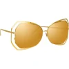 Linda Farrow - 695 C1 Oversized Sunglasses - Yellow Gold - Linda Farrow Eyewear - Avvenice