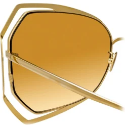 Linda Farrow - 695 C1 Oversized Sunglasses - Yellow Gold - Linda Farrow Eyewear - Avvenice