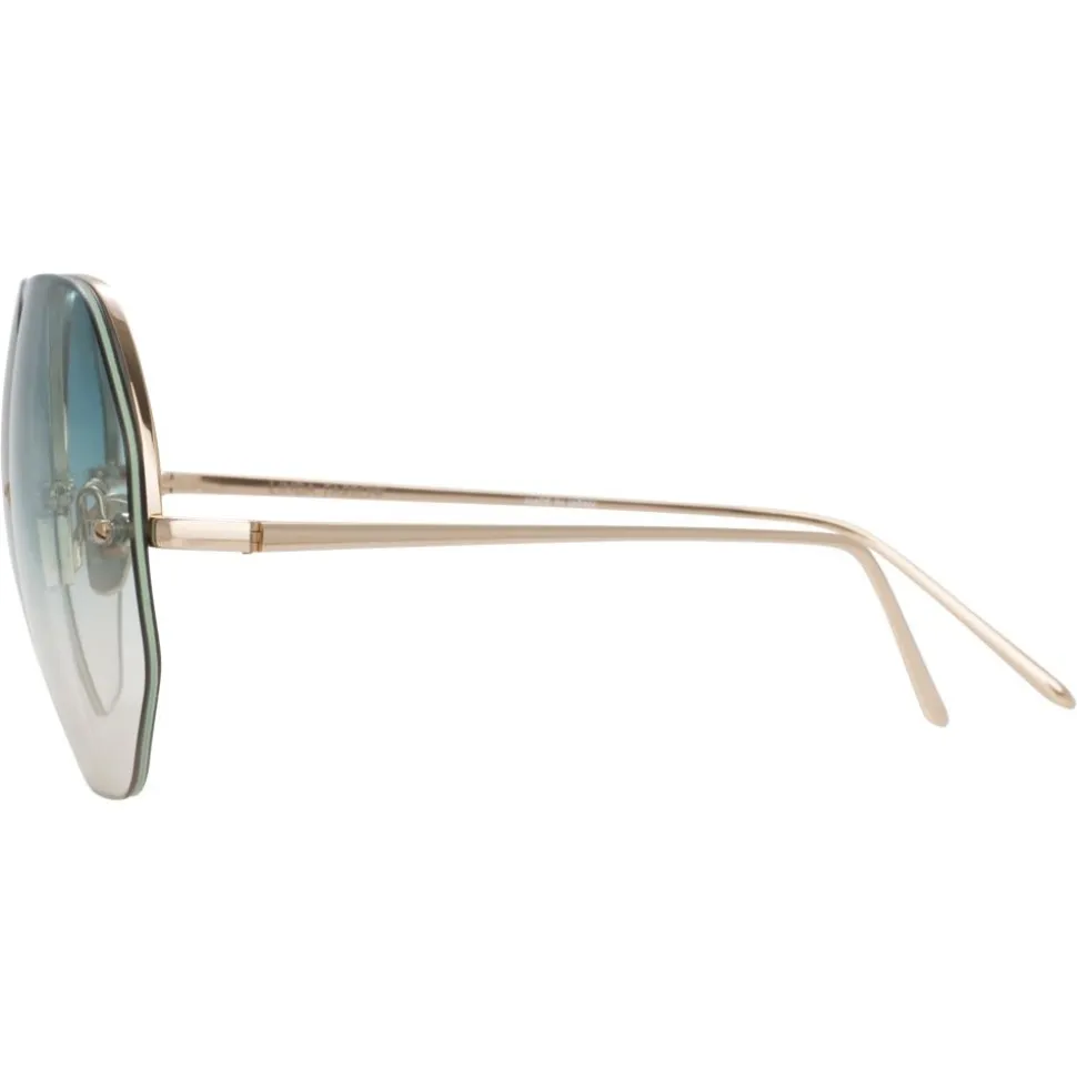 Linda Farrow - 567 C9 Oversized Sunglasses - Light Gold - Linda Farrow Eyewear - Avvenice