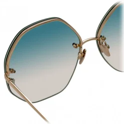 Linda Farrow - 567 C9 Oversized Sunglasses - Light Gold - Linda Farrow Eyewear - Avvenice