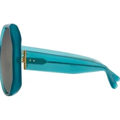 Linda Farrow - 780 C7 Oversized Sunglasses - Turquoise - Linda Farrow Eyewear - Avvenice