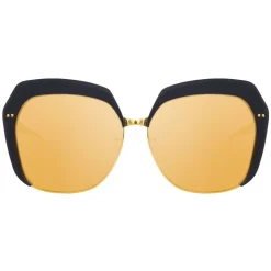 Linda Farrow - 578 C2 Oversized Sunglasses - Black - Linda Farrow Eyewear - Avvenice