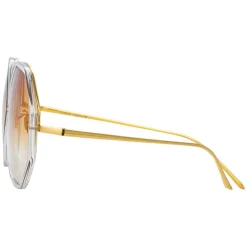 Linda Farrow - 901 C9 Oversized Sunglasses - Clear - Linda Farrow Eyewear - Avvenice