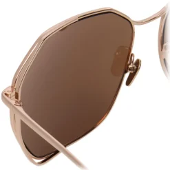 Linda Farrow - 350 C13 Oversized Sunglasses - Rose Gold - Linda Farrow Eyewear - Avvenice