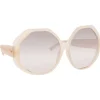 Linda Farrow - 780 C6 Oversized Sunglasses - Milky Pink - Linda Farrow Eyewear - Avvenice