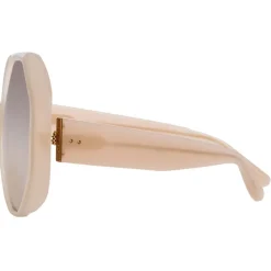 Linda Farrow - 780 C6 Oversized Sunglasses - Milky Pink - Linda Farrow Eyewear - Avvenice