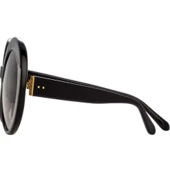 Linda Farrow - 844 C1 Oversized Sunglasses - Black - Linda Farrow Eyewear - Avvenice