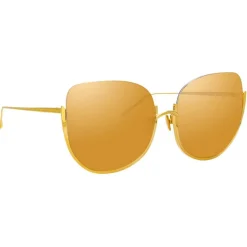 Linda Farrow - 847 C1 Oversized Sunglasses - Yellow Gold - Linda Farrow Eyewear - Avvenice