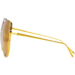 Linda Farrow - 847 C1 Oversized Sunglasses - Yellow Gold - Linda Farrow Eyewear - Avvenice