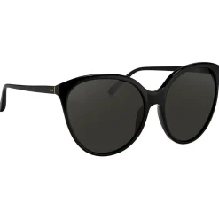 Linda Farrow - 496 C1 Oversized Sunglasses - Black - Linda Farrow Eyewear - Avvenice