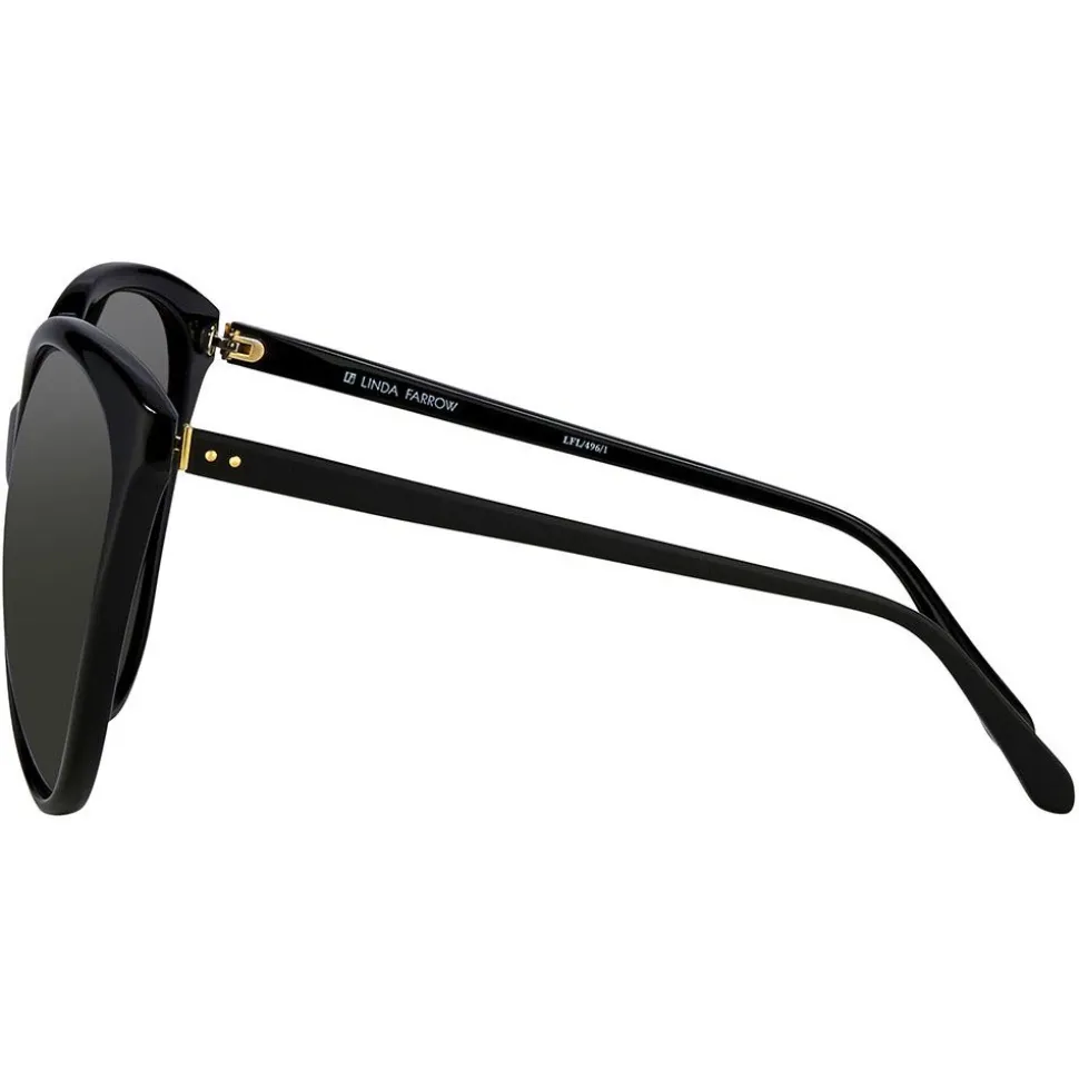 Linda Farrow - 496 C1 Oversized Sunglasses - Black - Linda Farrow Eyewear - Avvenice
