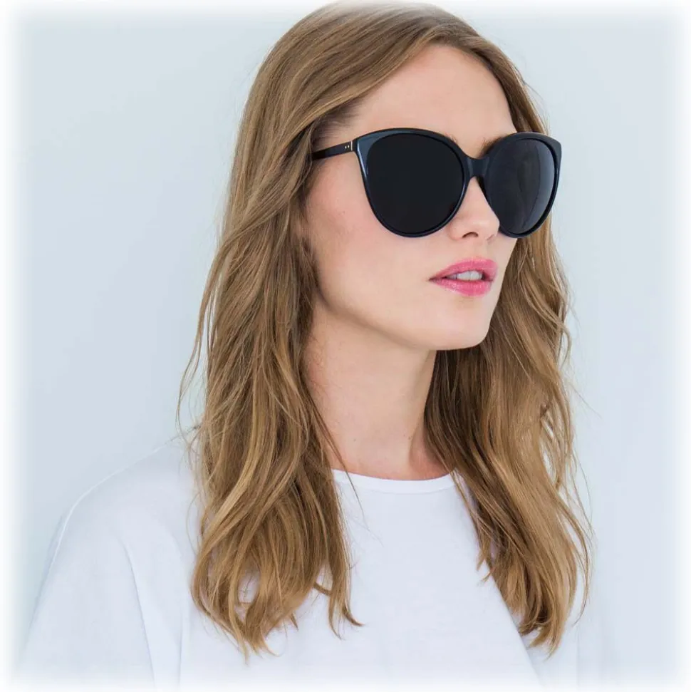 Linda Farrow - 496 C1 Oversized Sunglasses - Black - Linda Farrow Eyewear - Avvenice