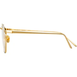 Linda Farrow - 743 C8 Rectangular Optical Frames - Yellow Gold and White Gold - Linda Farrow Eyewear - Avvenice