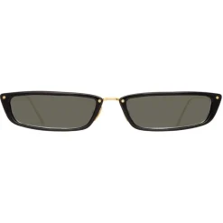 Linda Farrow - 838 C1 Rectangular Sunglasses - Black - Linda Farrow Eyewear - Avvenice