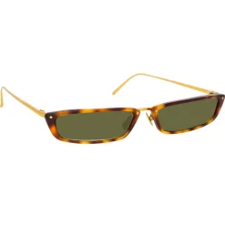 Linda Farrow - 838 C3 Rectangular Sunglasses - Tortoise - Linda Farrow Eyewear - Avvenice