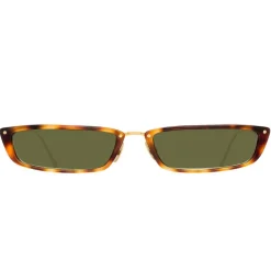 Linda Farrow - 838 C3 Rectangular Sunglasses - Tortoise - Linda Farrow Eyewear - Avvenice