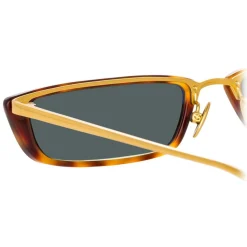 Linda Farrow - 838 C3 Rectangular Sunglasses - Tortoise - Linda Farrow Eyewear - Avvenice