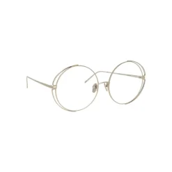 Linda Farrow - 816 C10 Round Optical Frames - White Gold - Linda Farrow Eyewear - Avvenice