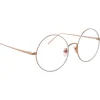 Linda Farrow - 647 C9 Round Optical Frames - Rose Gold with White Gold Rim - Linda Farrow Eyewear - Avvenice