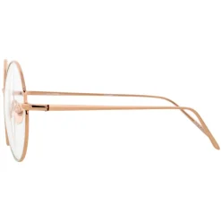 Linda Farrow - 647 C9 Round Optical Frames - Rose Gold with White Gold Rim - Linda Farrow Eyewear - Avvenice