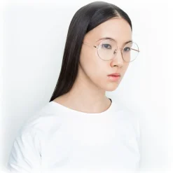 Linda Farrow - 647 C9 Round Optical Frames - Rose Gold with White Gold Rim - Linda Farrow Eyewear - Avvenice