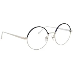 Linda Farrow - 583 C3 Round Optical Frames - White Gold - Linda Farrow Eyewear - Avvenice