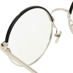 Linda Farrow - 583 C3 Round Optical Frames - White Gold - Linda Farrow Eyewear - Avvenice