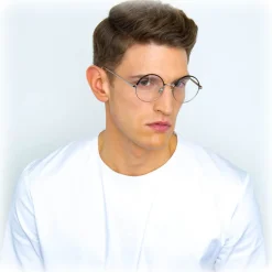 Linda Farrow - 583 C3 Round Optical Frames - White Gold - Linda Farrow Eyewear - Avvenice