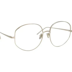 Linda Farrow - 750 C2 Round Optical Frames - White Gold - Linda Farrow Eyewear - Avvenice